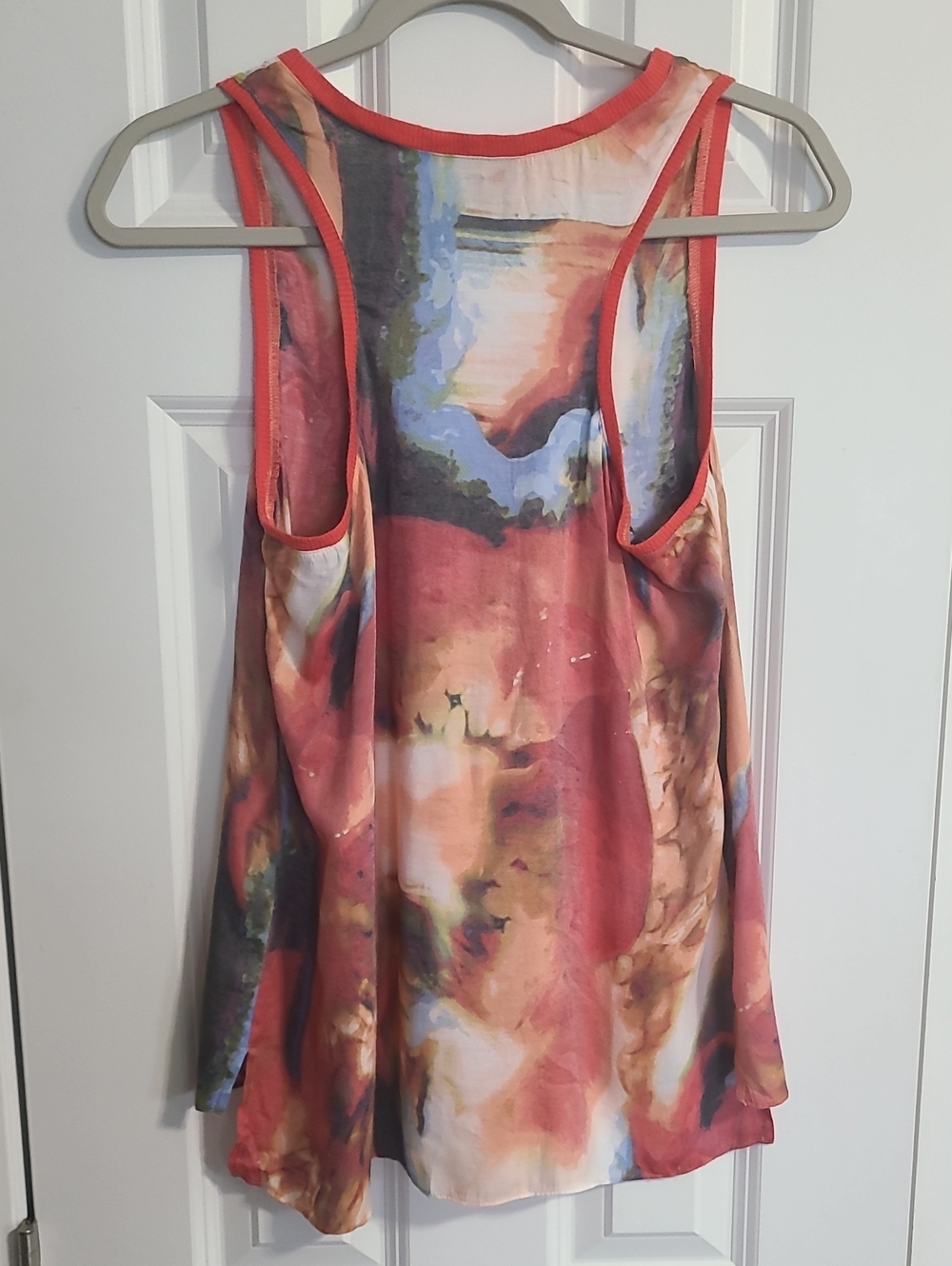 Simply Vera Vera Wang Coral Multicolor Abstract Tank - Picture 4 of 5